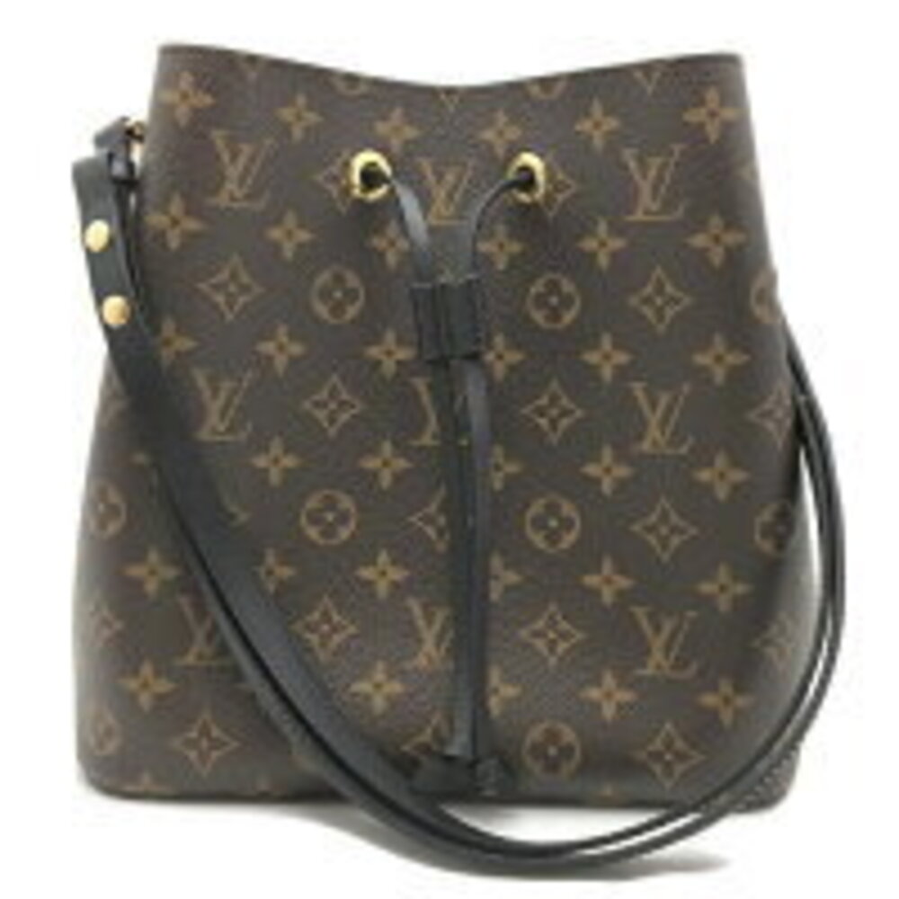 LOUIS VUITTON Neo Noe Shoulder Bag Drawstring Tote Brown Noir Black